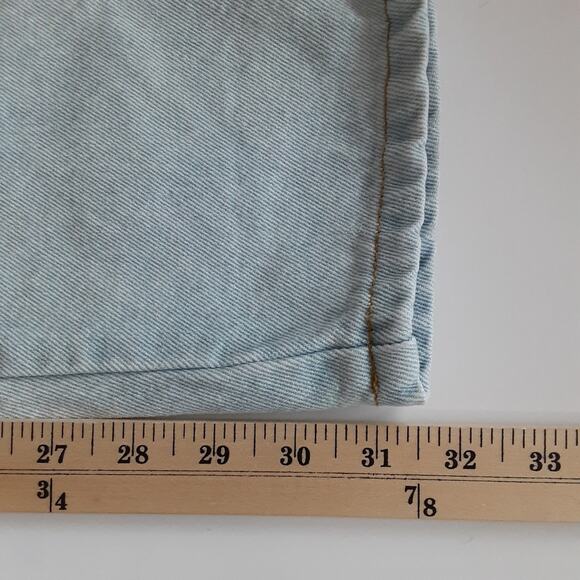 Vintage 80s Wide Leg High Rise Jeans Embroidered Light Wash Mom Jeans Womens 14 - Picture 11 of 11